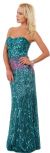 Strapless Exquisitely Sequined Long Formal Prom Dress  in an alternative picture